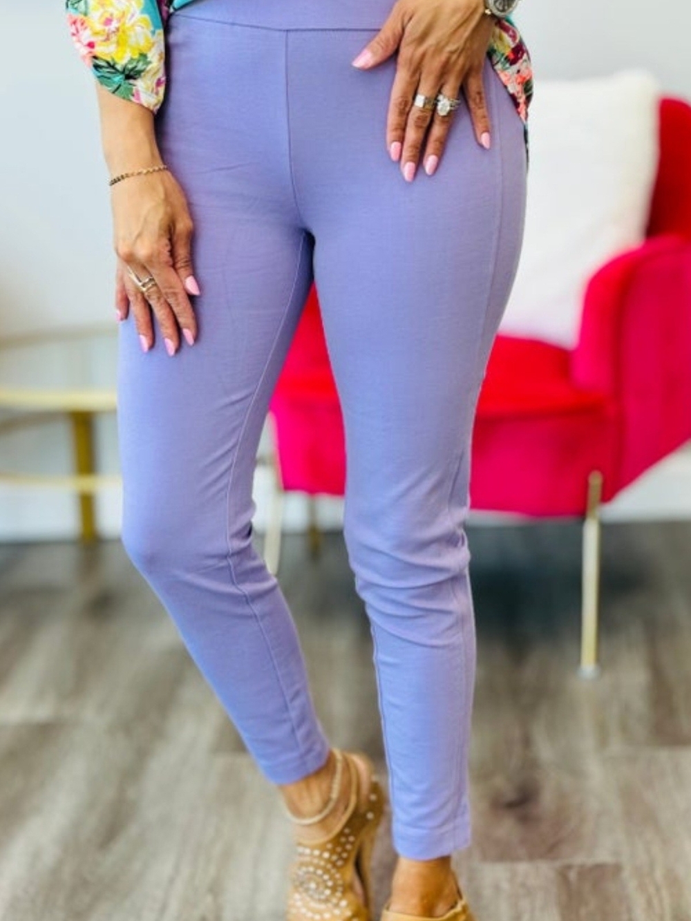 Dear Scarlett Lavender Magic High Waist Skinny Pants Sz XL
